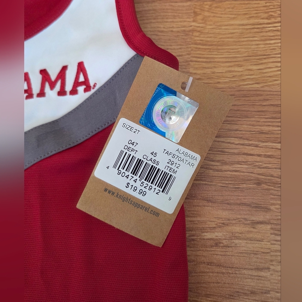 University Of Alabama Baby Cheerleading Jersey 2T NWT $20 Crimson Tide NCAA - Picture 4 of 4